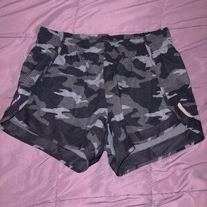 Athleta Black & Gray Camo Performance Shorts